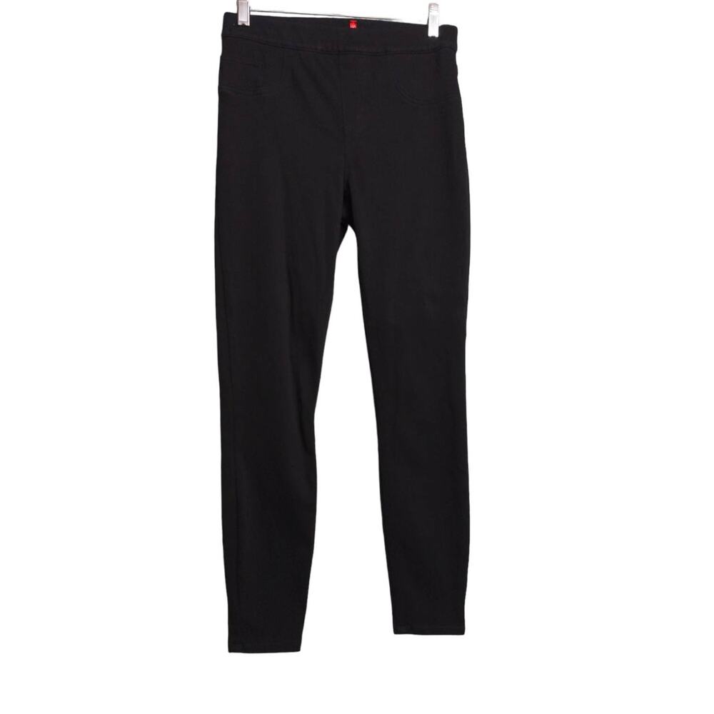 Spanx Jean-ish Ankle Leggings Jeggings Black Stretch Mid Rise Slimming Pockets M